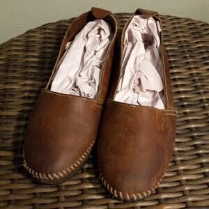 Adirondack Collection Brown Leather Driving Loafers Womens 9.5 Heritage Gorpcore